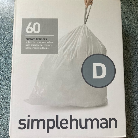 NIB Simplehuman Size D Trash Liners (60 liners) - Picture 1 of 4